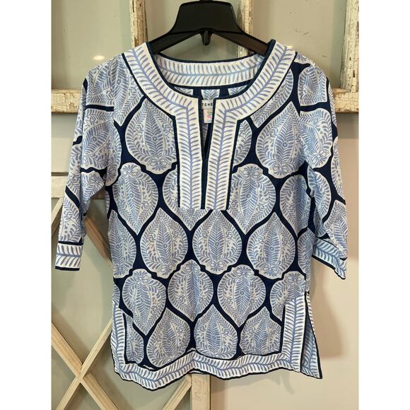 Gretchen Scott size Shrimp XXs cotton popover blouse top - Picture 1 of 3